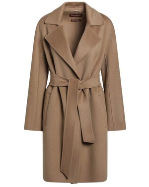 Max Mara Belted Coats - Brown