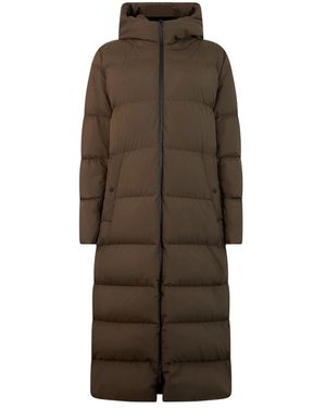 Herno Jassen ,Bruin ,Polyester Donsjas Met Capuchon