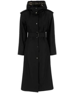 Burberry Belted Coats - Nero