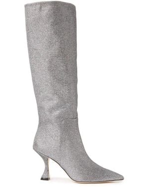 Stuart Weitzman Xcurve 85 Slouch Stiefel - Grau