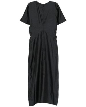 Soeur Kleedjes ,Zwart ,Ella Draped Silk Dress