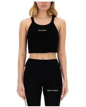 Palm Angels Sleeveless Tops - Black
