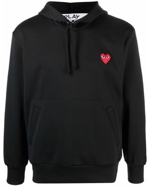 COMME DES GARÇONS PLAY Sudadera con capucha y parche de corazón - Negro