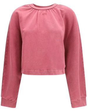 Off-White c/o Virgil Abloh Hoodies & Sweatvesten ,Roze ,Katoen Off Stamp Balloon Crewneck Sweatshirt - Rood