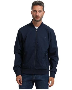Calvin Klein Matte Bomber Jacket - Blau