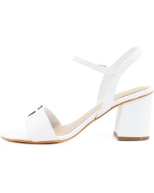 Guess Schoenen ,Wit ,Leer High Heel Sandalen