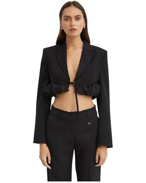 Jacquemus Jassen ,Zwart ,Katoen La Veste Croissant