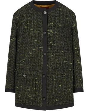 Gucci Jassen ,Groen ,Wol Cdgn Jas Wool Bouclé