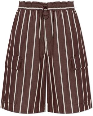 Rag & Bone Korte Broeken ,Bruin ,Katoen Victoria Striped Shorts - Paars
