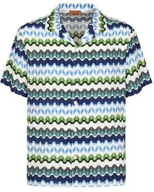 Missoni Short Sleeve Shirts - Azul