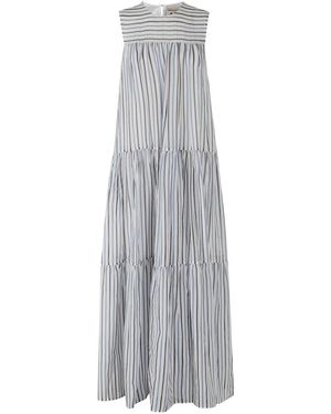 Semicouture Kleedjes ,Veelkleurig ,Maxi Kleedjes - Grijs