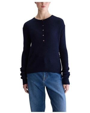 Bellerose Aryro Pullover Mit Tunesischer Kragenform - Blau