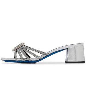 Loriblu Heeled Mules - Azul