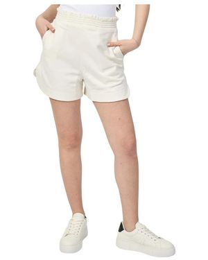 Jijil Korte Broeken ,Katoen High-Waisted Shorts - Wit