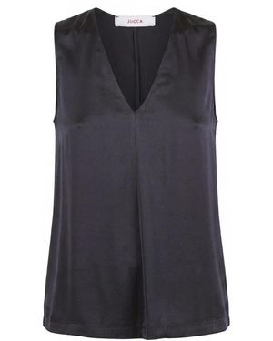 Jucca Tops ,Zwart ,Mouwloze Tops - Blauw