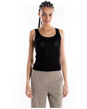 Marella Sleeveless Tops - Negro