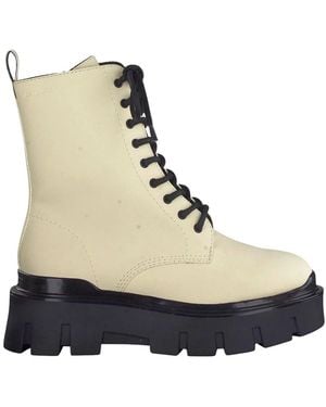 Tamaris Lace-Up Boots - Natural