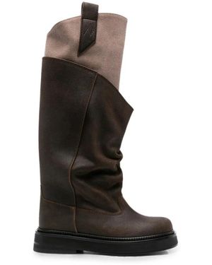 The Attico Schoenen ,Bruin ,High Boots - Zwart