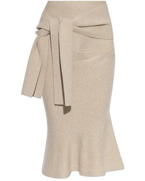 Jacquemus Rokken ,Wol Wool Skirt Fiocco - Naturel