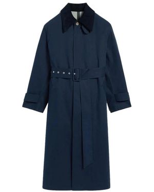 Ami Paris Belted Coats - Azul