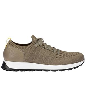 Doucal's Sneaker aus stoff und leder | sand - Grau