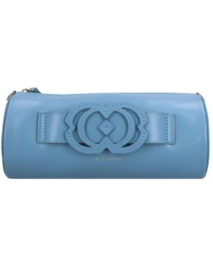 La Carrie Tassen ,Blauw ,Leer Leren Vinger Ronde Tas