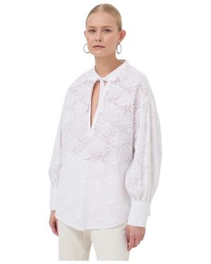 Silvian Heach Broderie Anglaise Blouse - Wit