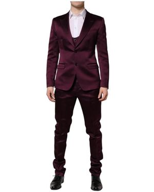 Dolce & Gabbana Single Breasted Suits - Red