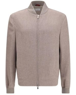 Brunello Cucinelli Bomber Jackets - Brown