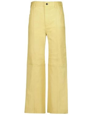 Stouls Leather Trousers - Yellow