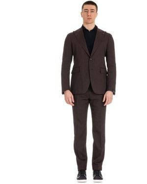 Tagliatore Single Breasted Suits - Black
