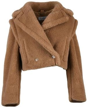Max Mara Faux Fur & Shearling Jackets - Marrón