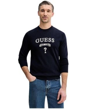 Guess Round-Neck Knitwear - Negro