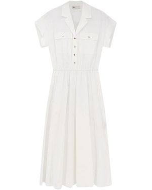 Tory Burch Kleedjes ,Wit ,Katoen Cotton Poplin Shirtdress