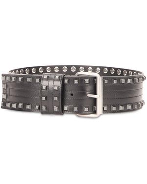 Alberta Ferretti Ledergürtel Mit Nieten - Schwarz