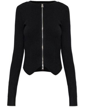 AllSaints Truien & Vesten ,Zwart ,Leer Cruz Cardigan