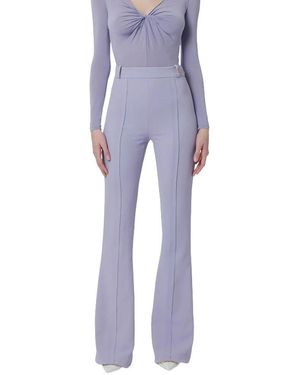 Elisabetta Franchi Wide Trousers - Purple