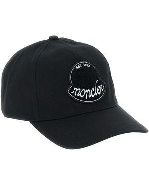 Moncler Logo Patch Cap - Schwarz