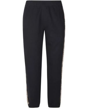 Burberry Broeken ,Blauw ,Katoen Check-Trim Katoenen Joggingbroek