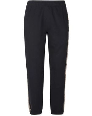 Burberry Broeken ,Blauw ,Katoen Check-Trim Katoenen Joggingbroek