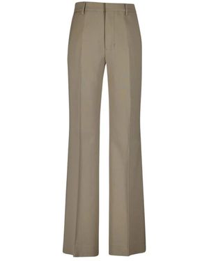 Ami Paris Klassieke Flare Fit Wollen Broek - Grijs