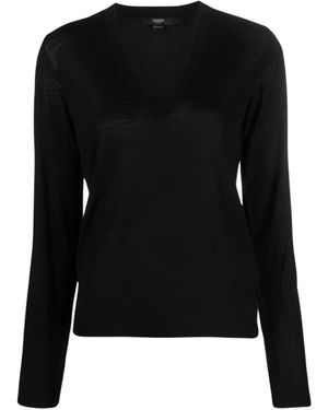 Seventy Truien & Vesten ,Zwart ,Wol Lichte V-Hals Trui Van Wol