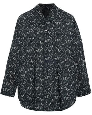 R13 Oversized Print Shirt - Grijs