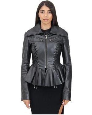 Versace Jeans Couture Leather Jackets - Black