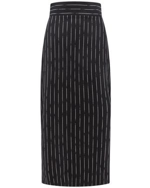 McQueen Midi Skirts - Black