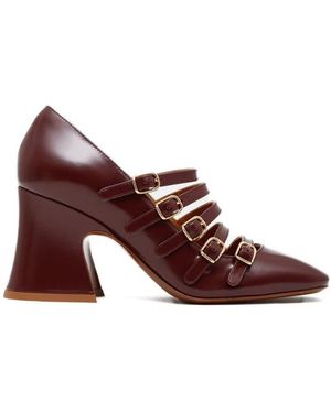 Chloé Lila Lederpumps Mit Absatz - Braun