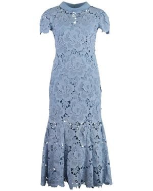 Self-Portrait Midi Dresses - Blue