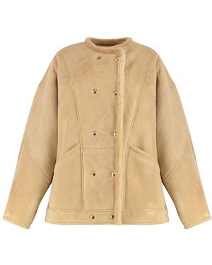Halfboy Leather Jackets - Naturel