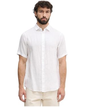 ARMANI EXCHANGE Overhemden ,Wit ,Linnen Regular Fit Linnen Shirt
