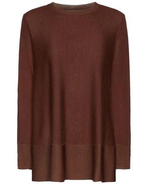 Elena Miro Round-Neck Knitwear - Marrón